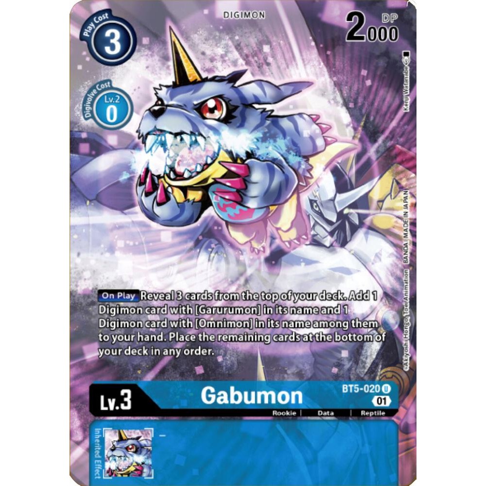 Gabumon (Digimon Royal Knights Card Set) - Battle of Omni (BT05)